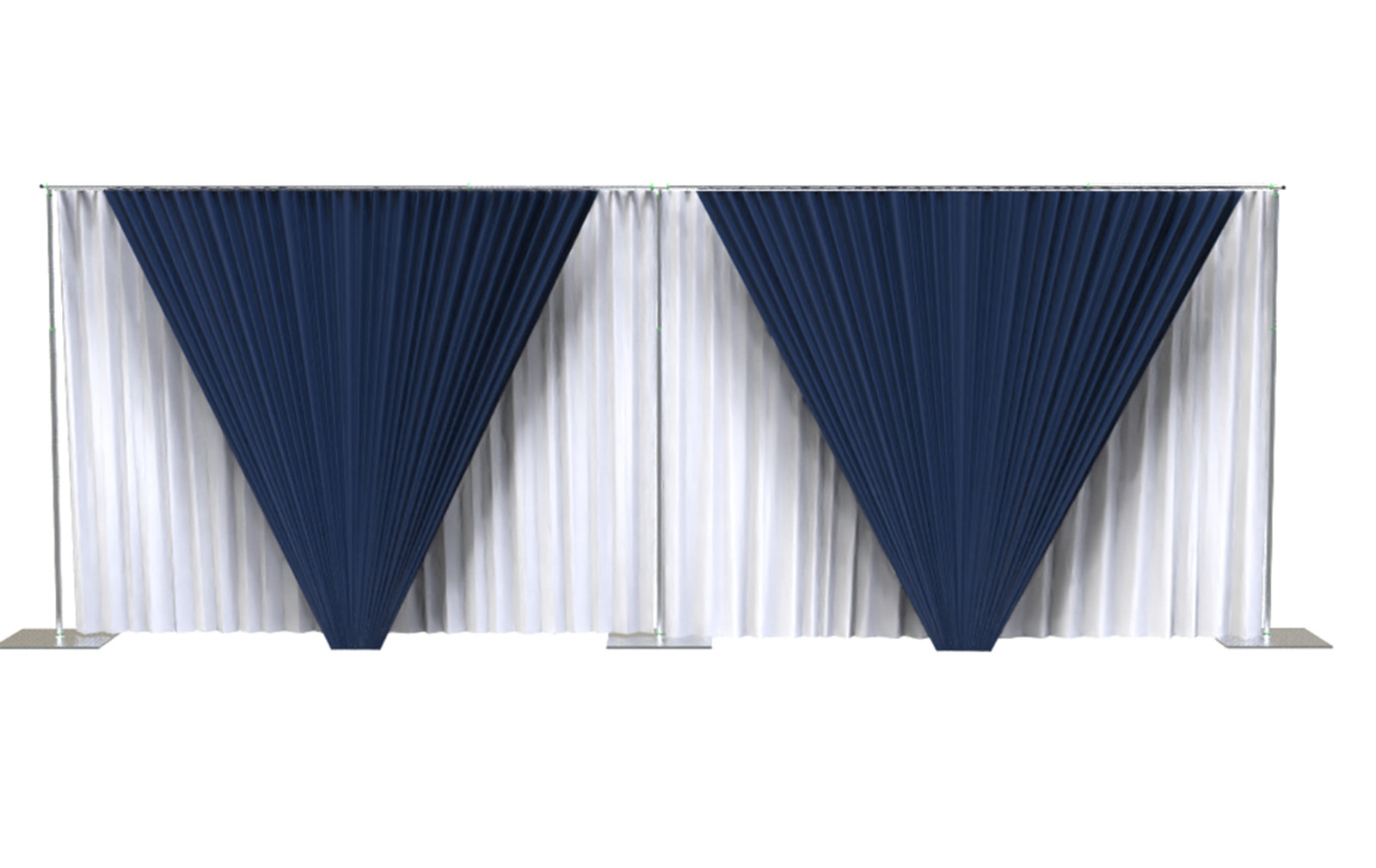 DOUBLE CROSSBAR ADJUSTABLE QUICK BACKDROP KIT 10FT x 20FT PIPE WITHOUT DRAPE