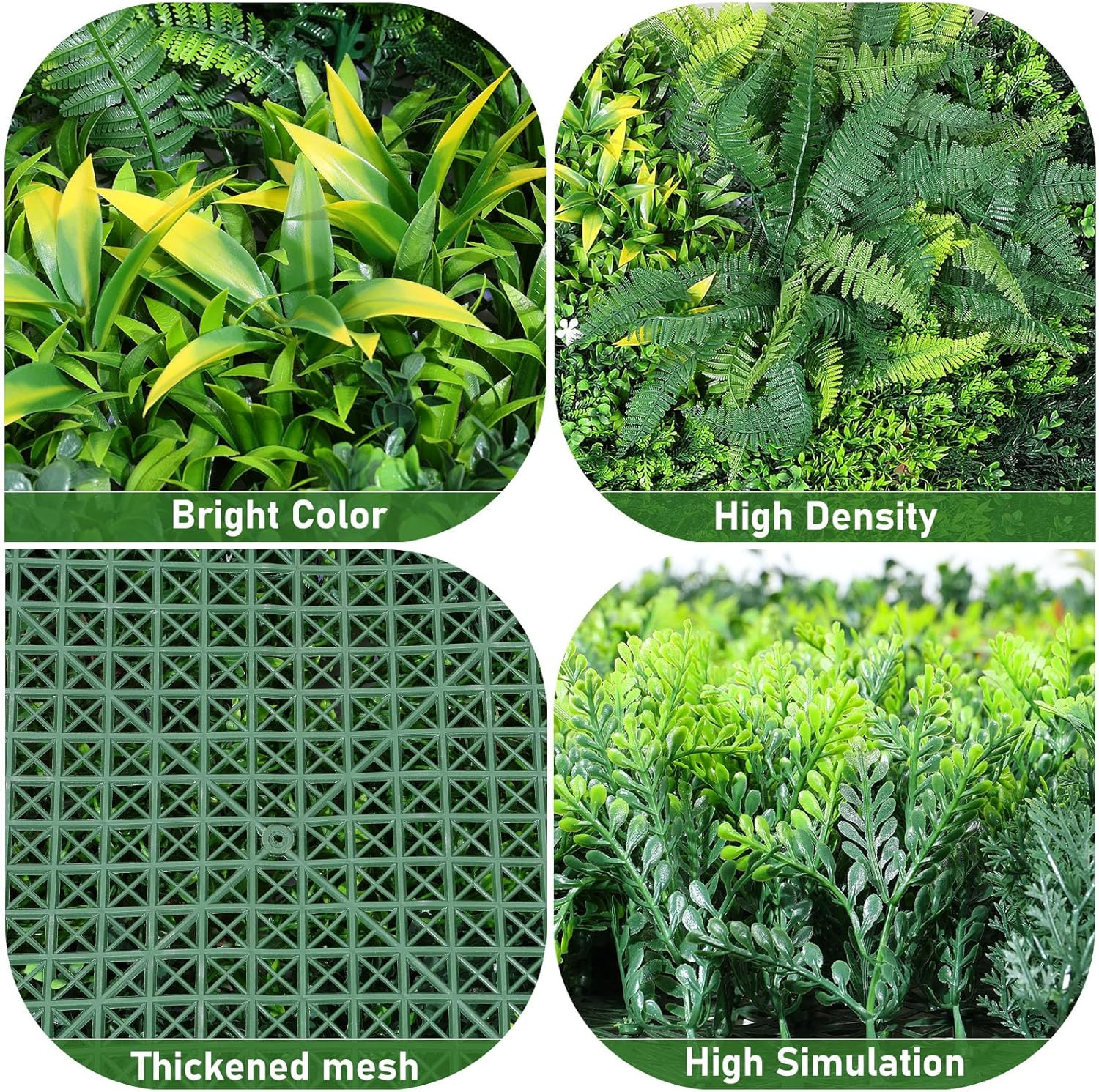 40″x40″ Artificial Grass Wall Panels – UV Protected Greenery Decor for Events