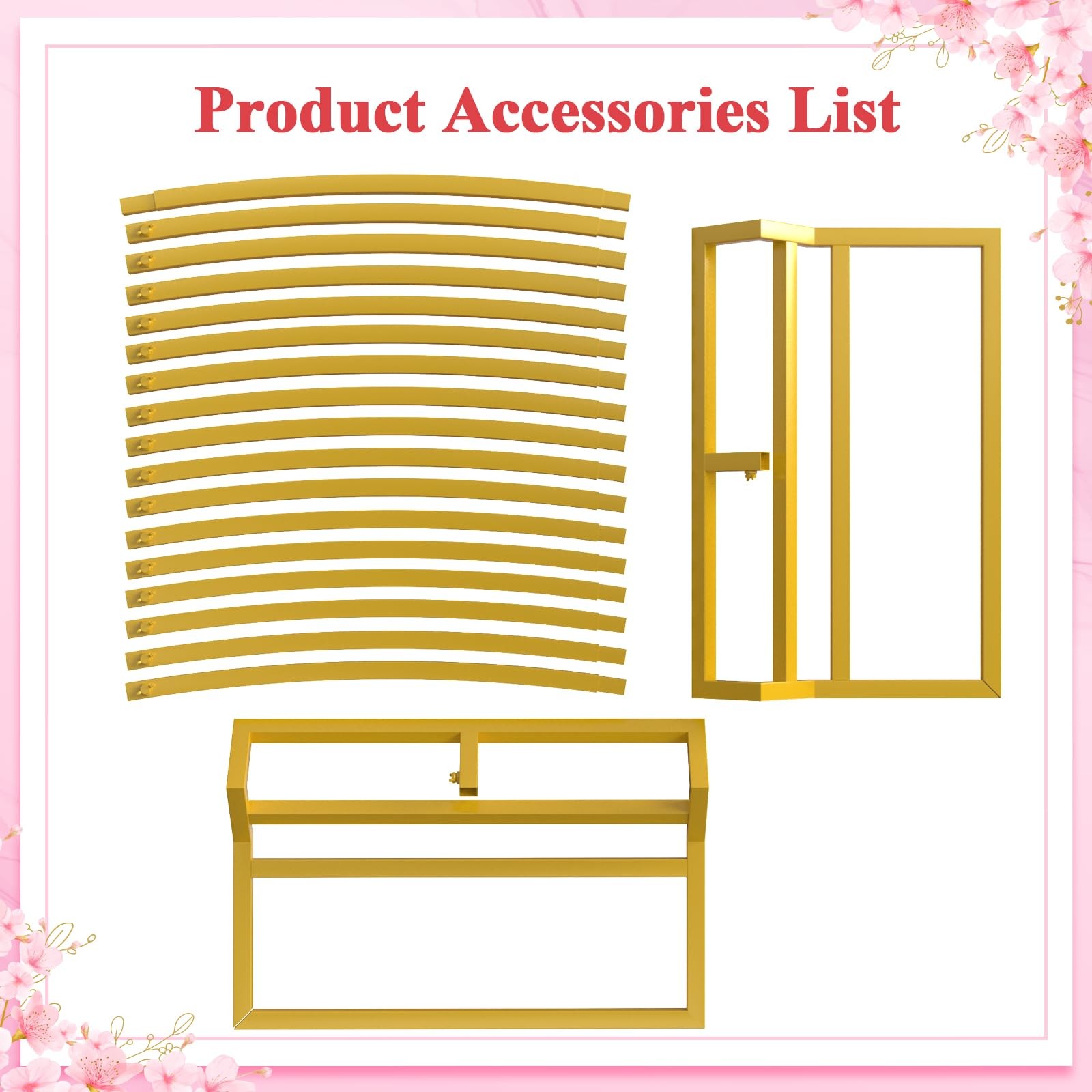 9.2FT Gold Round Backdrop Stand Metal Circle Balloon Arch Frame Wedding Arch …