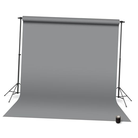 Denny Mfg – Seamless Paper Backdrop for Photoshoot 86 in x 36 ft Medium Gray