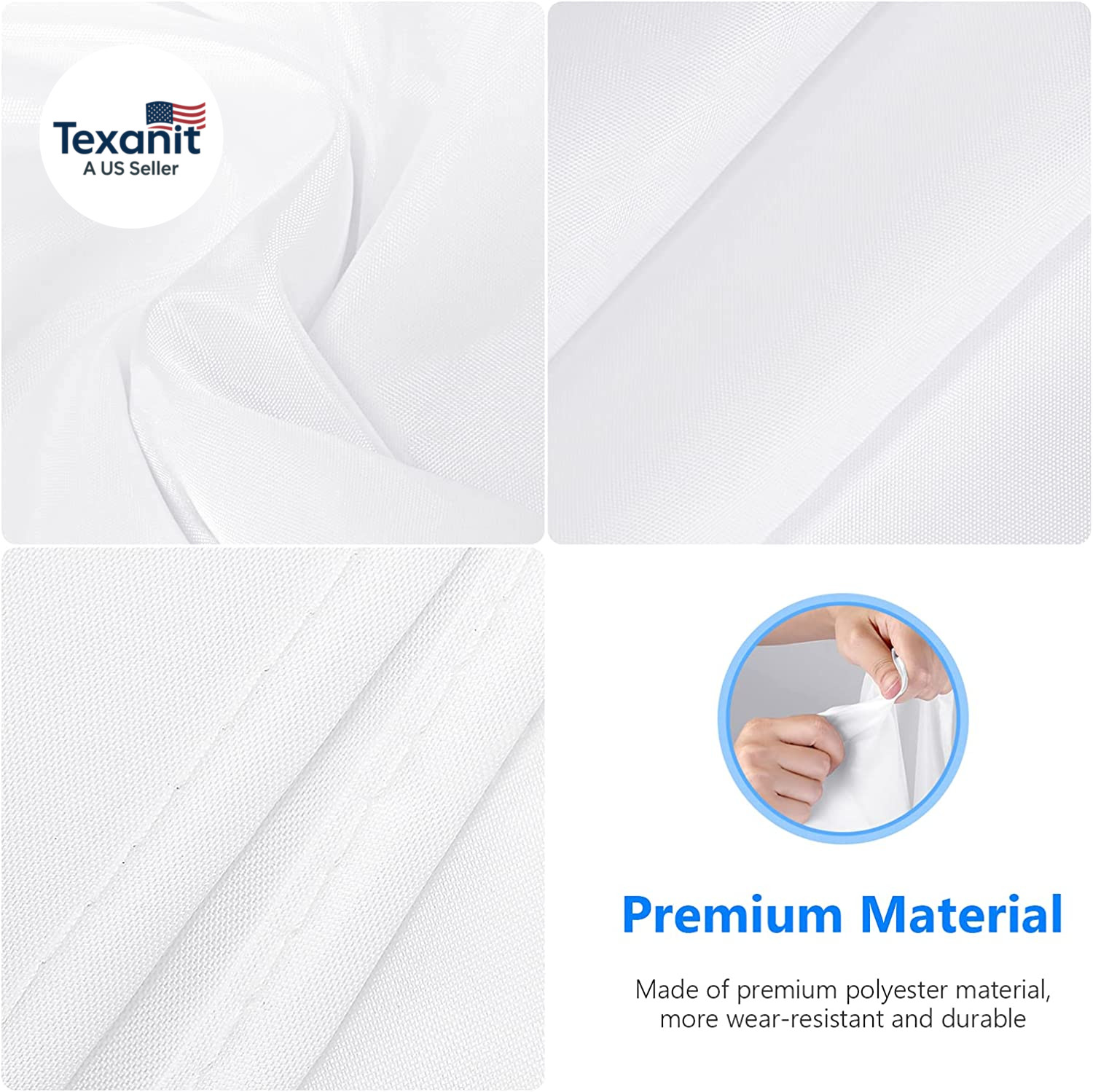 2 Yard X 60 Inch/1.8M X 1.5M Polyester White Seamless Diffusion Fabric for Photo