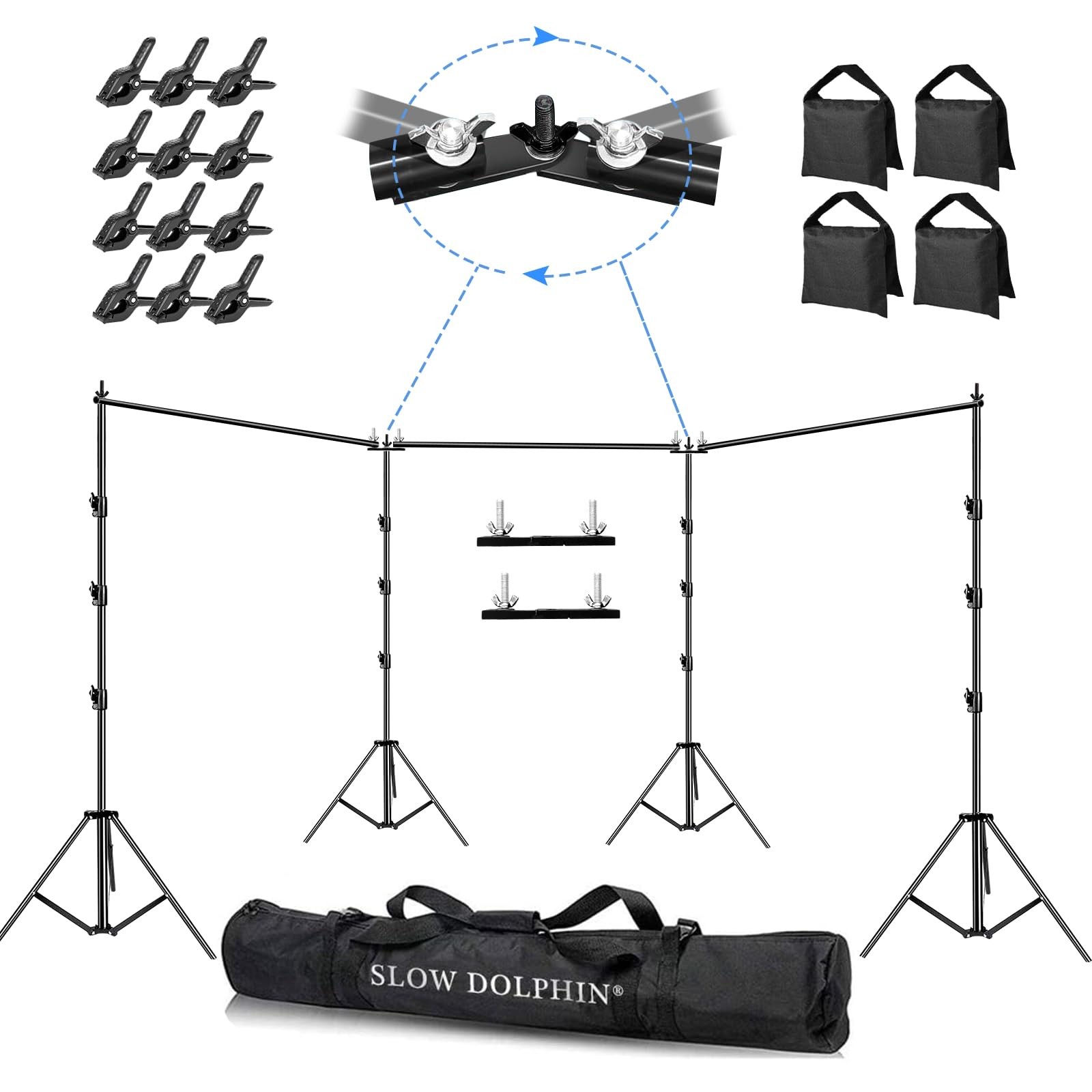 Photo Video Studio 30ft (Wide) x 10ft (Tall), Degree Crossbar Rotatable, Angl…