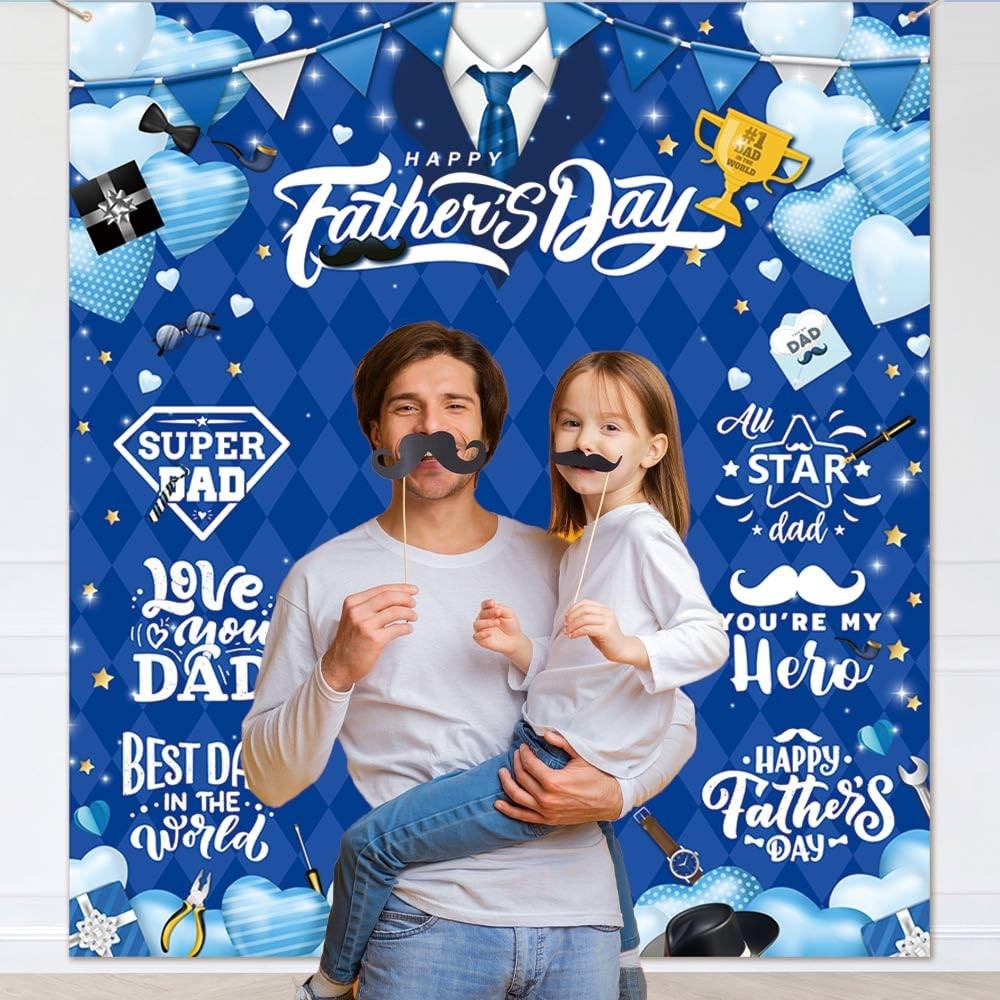 Happy Fathers Day Banner Large Fathers Day Decorations Backdrop for Photography
