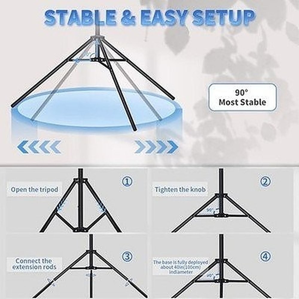 7x10ft Adjustable Photo Backdrop Stand Kit w/ 5 Crossbars 6 Clamps Bag #R048