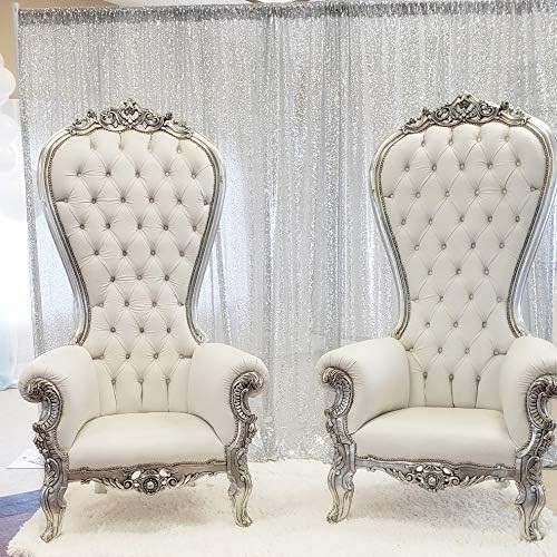 6×6 Ft Glittering Silver Sequin Backdrop for Weddings, Parties & Celebrations