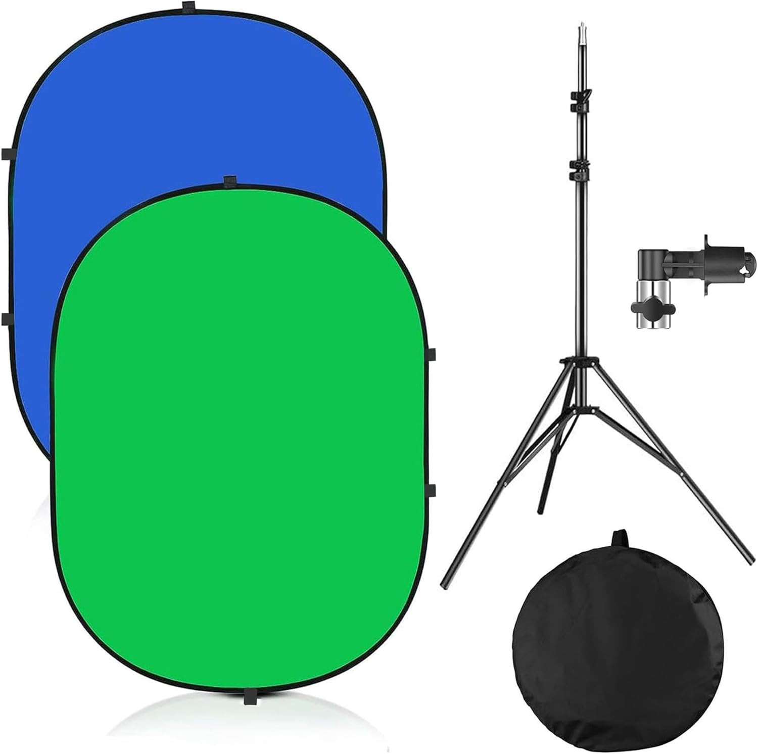 5X7Ft/1.5X2M Chromakey Backdrop with 7.8Ft/2.4M Stand, 2-In-1 Green Screen and B