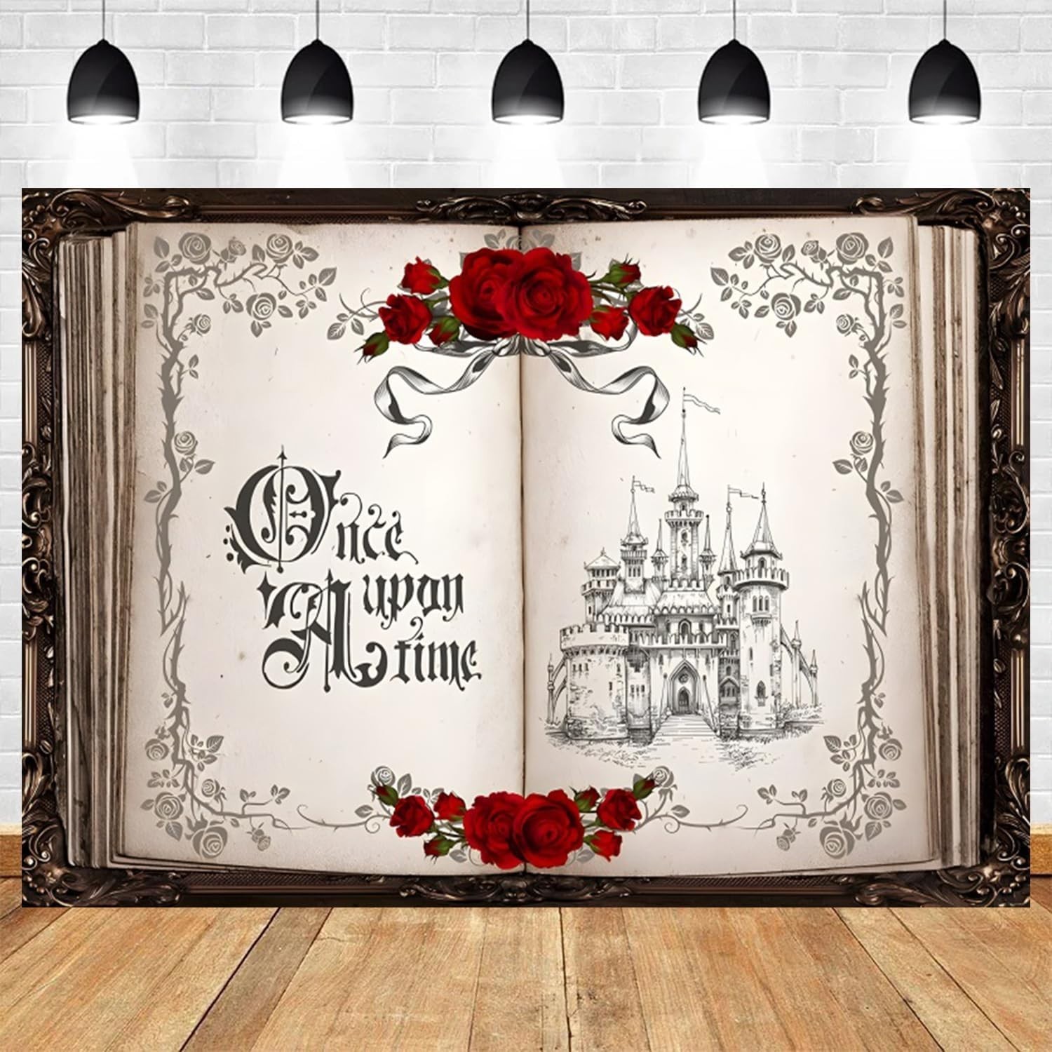 10x8ft Once Upon a Time Backdrop Princess Castle Wedding Party Photography Ba…