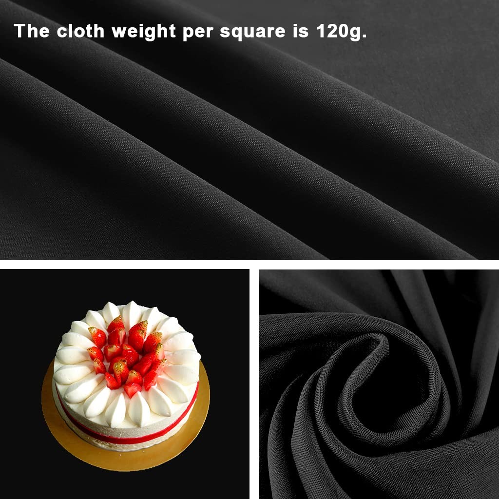 10X12ft Black Backdrop, LCUIRC Photo Backdrop Curtain 10x12ft, 10x12ft
