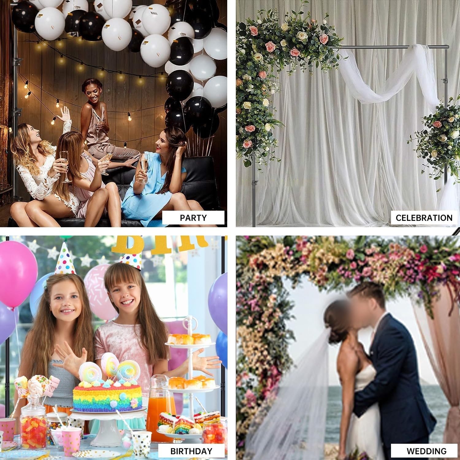 8.5 x 10 FT Photo Backdrop Stand Kit Adjustable Background Holder Support System