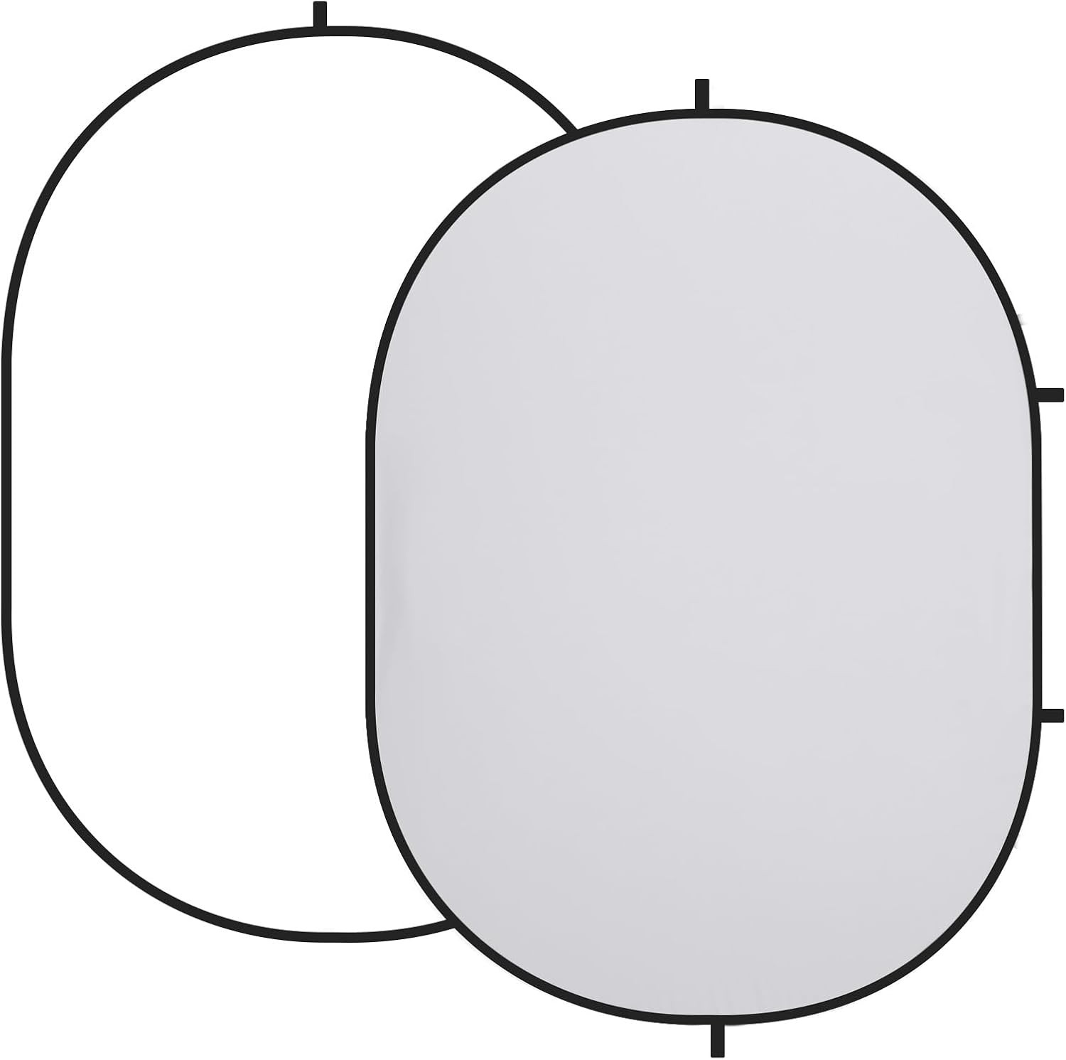 5×6.5ft(1.5x2m Collapsible Backdrop White Black Twist Flex Folding Pop up