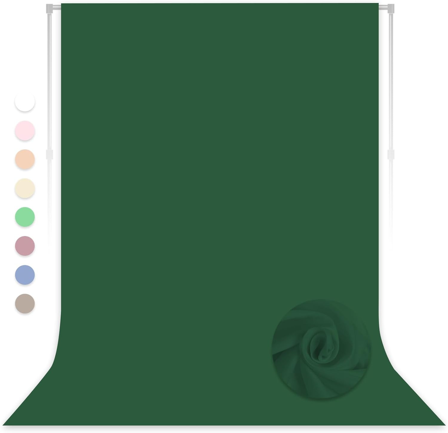 Dark Green Backdrop for Photoshoot, Professional Photo Backdrop Background Curta