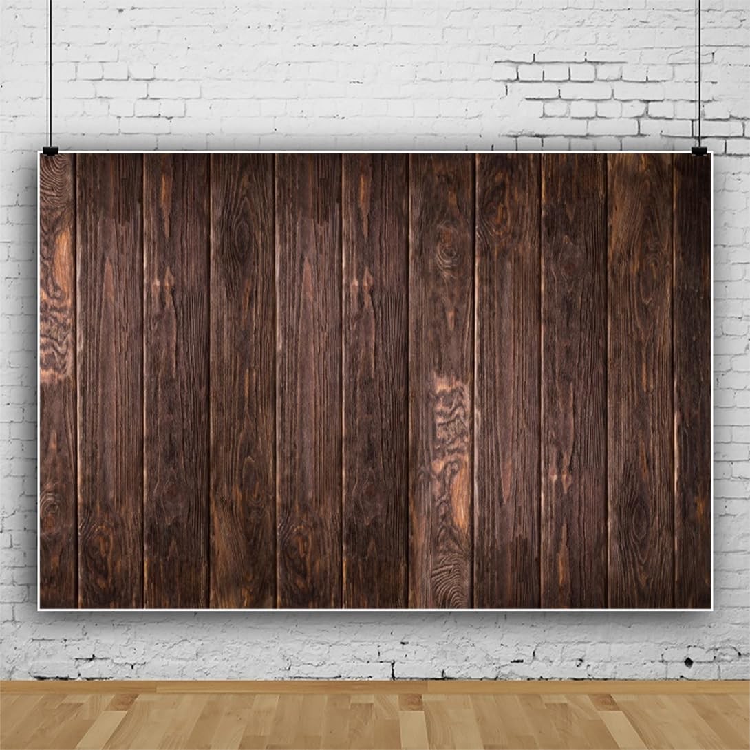 8x6ft Brown Wooden Board Wall Photography Background Rustic Wood Photo Backdrop