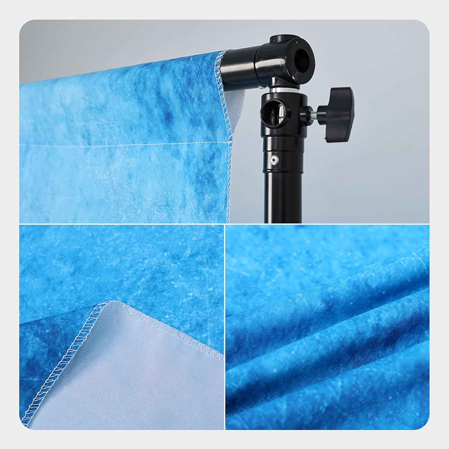 6x8ft Abstract Blue Photography Backdrop, Old Master Background for Portrait, He