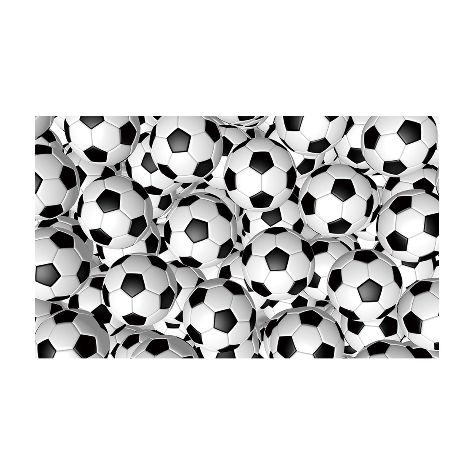 5X3FT Soccer Ball Pattern Photography Backdrop 210x150cm Party Background Ban…
