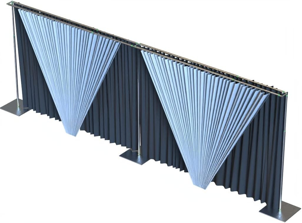DOUBLE CROSSBAR ADJUSTABLE QUICK BACKDROP KIT 10FT x 20FT PIPE WITHOUT DRAPE