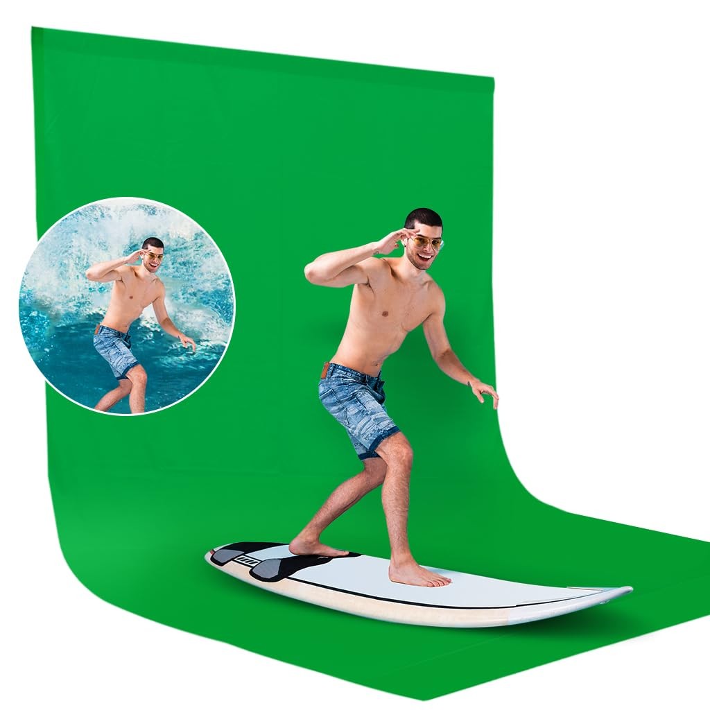 10x20Ft Green Screen Backdrop Photography Background for Streaming Photoshoot
