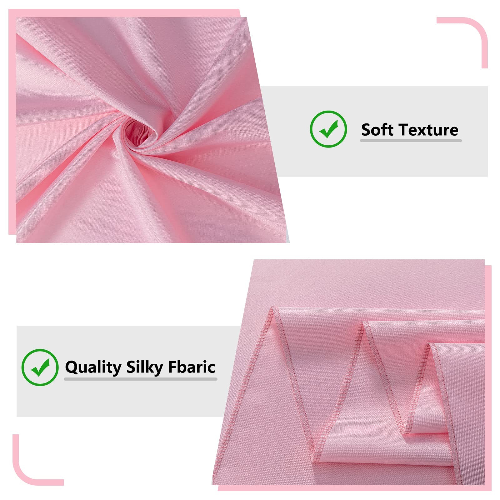 Pink Backdrop Curtain For Parties Rod Pocket Photography Drapes 5×10 FT 2PK