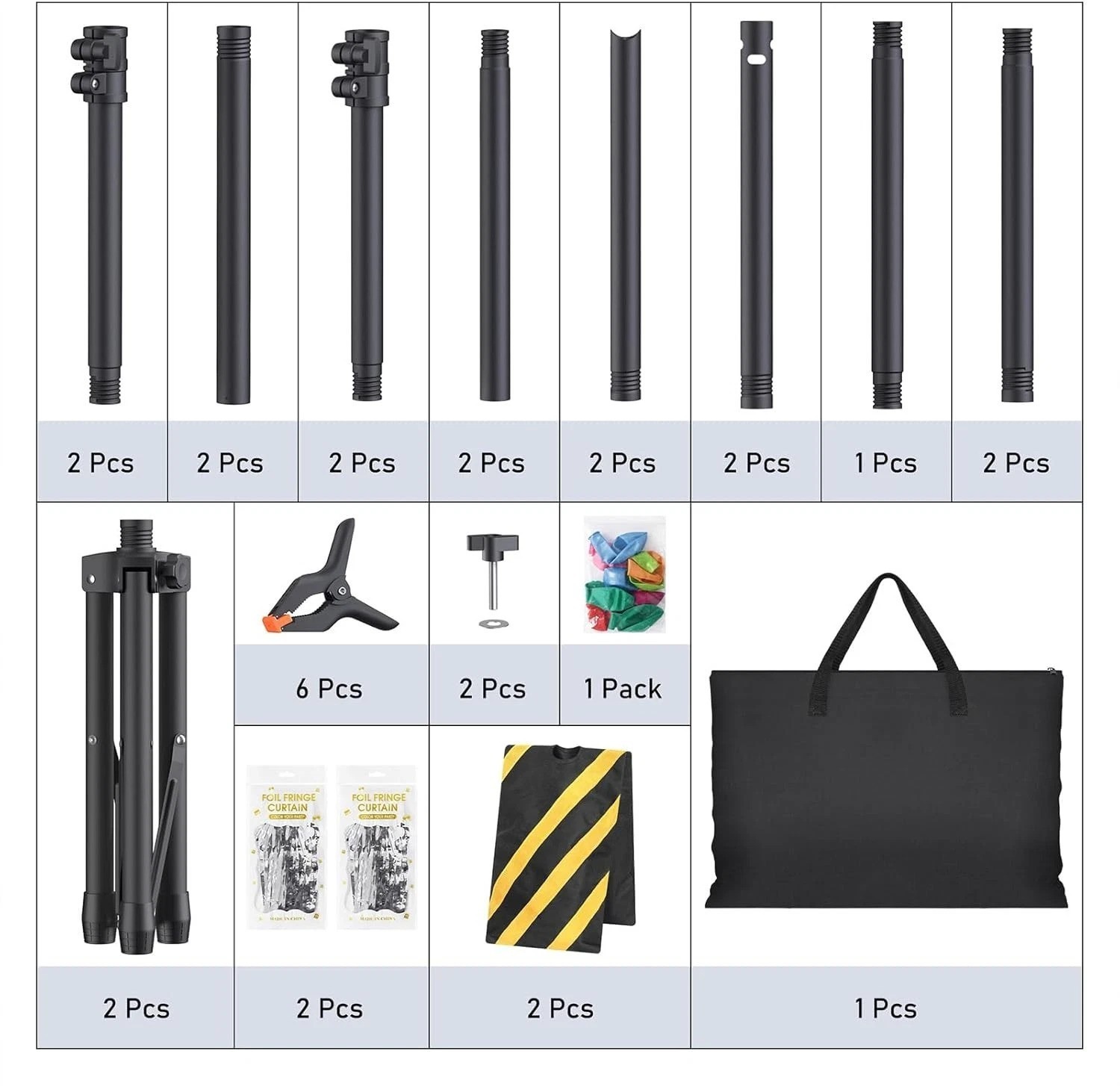 Adjustable Backdrop Stand Kit – 10×7.5ft, 6 Widths for Events & Photography