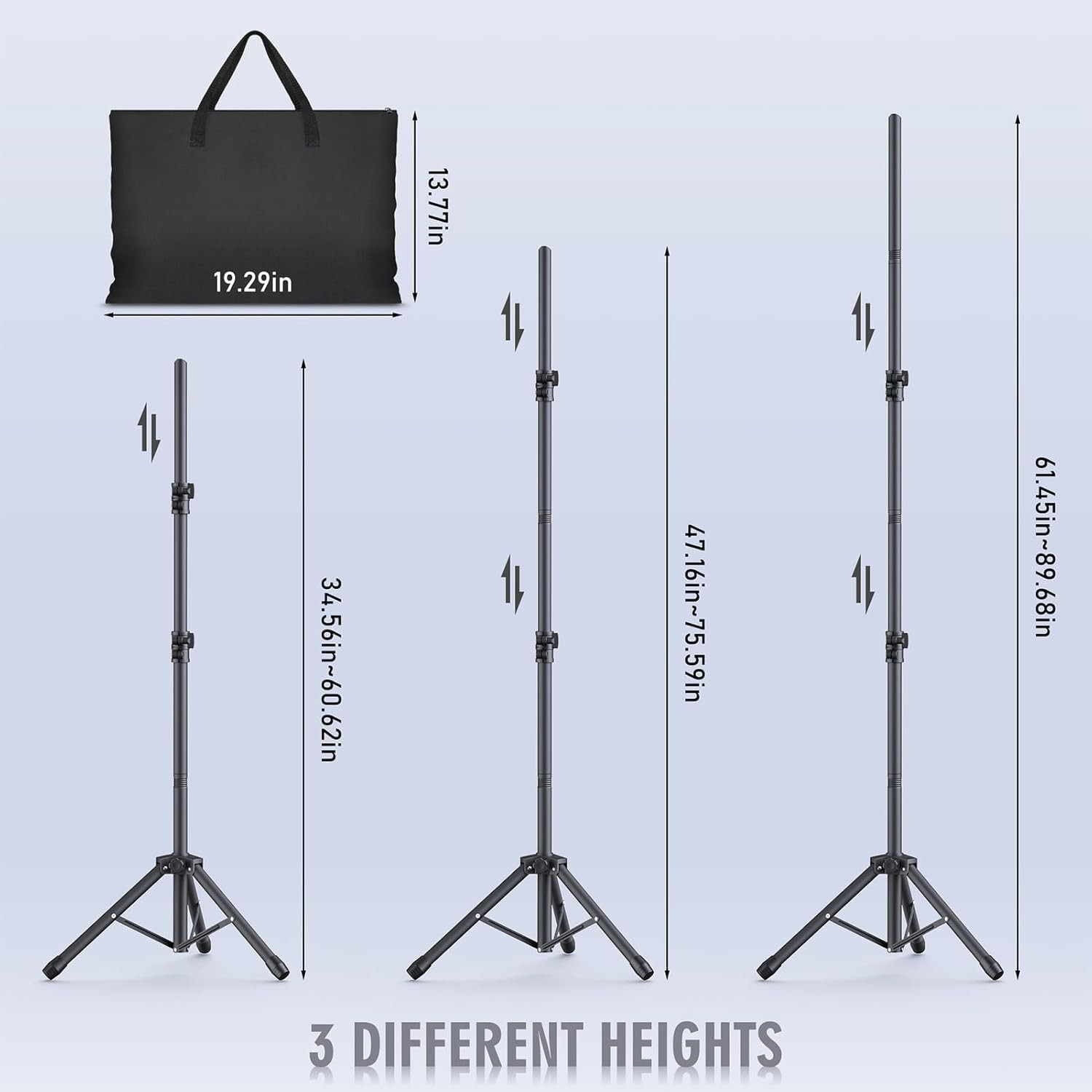 Backdrop Stand Kit – 6 Widths, 10×7.5ft Adjustable Background Stand for Parti…