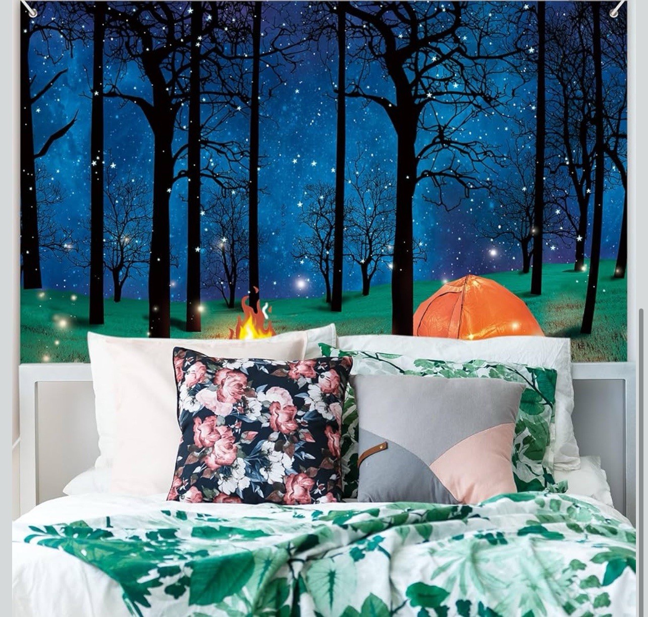 7x5Ft Camping Backdrop Forest Scene Camping Photography Background Party Decor