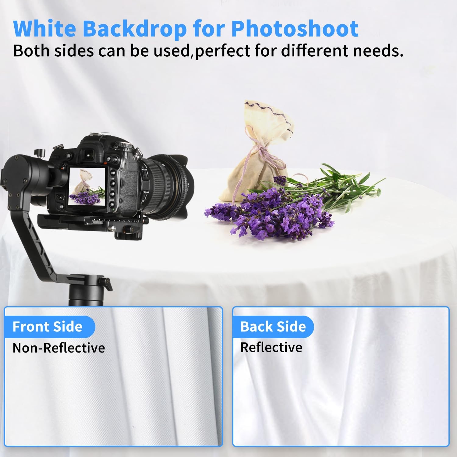 White Photo Backdrop 10×20 ft Seamless Background for Photography