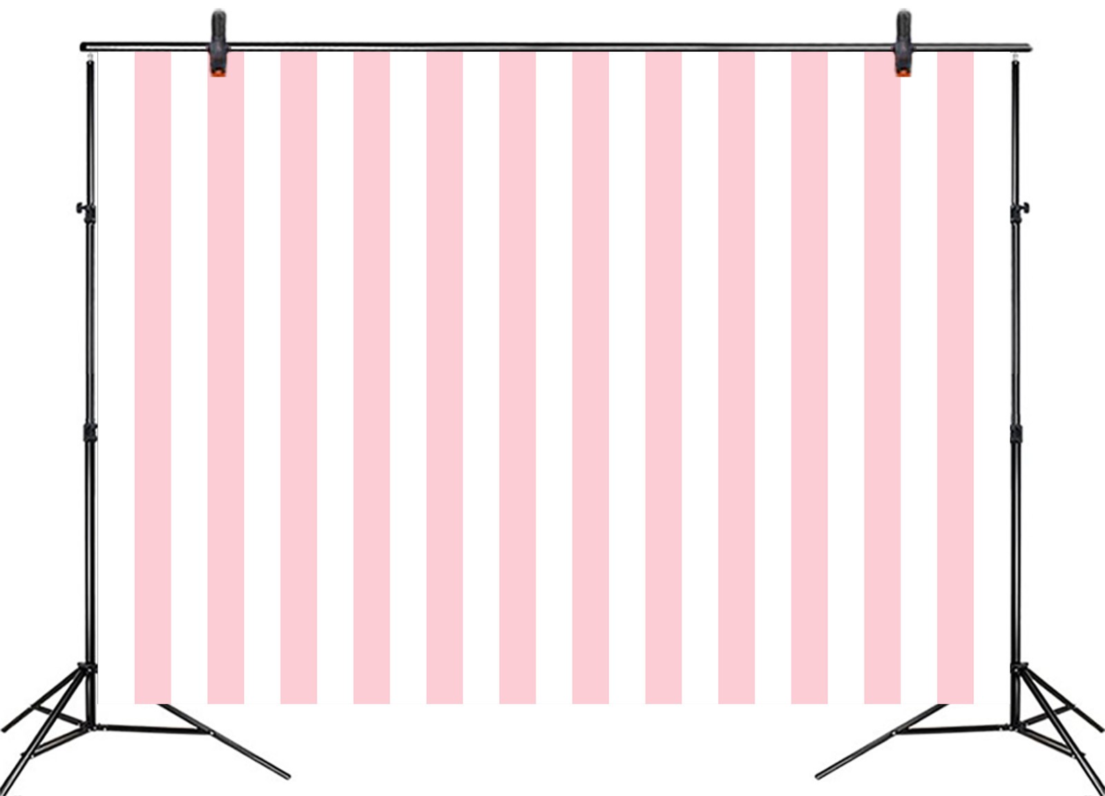 10x8ft Vertical Streak Textured Pink and White Striped Background Studio Props