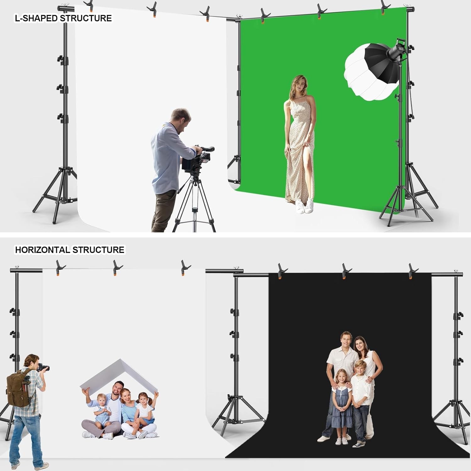 10x20FT Backdrop Support Stand for Photography and Video Studio