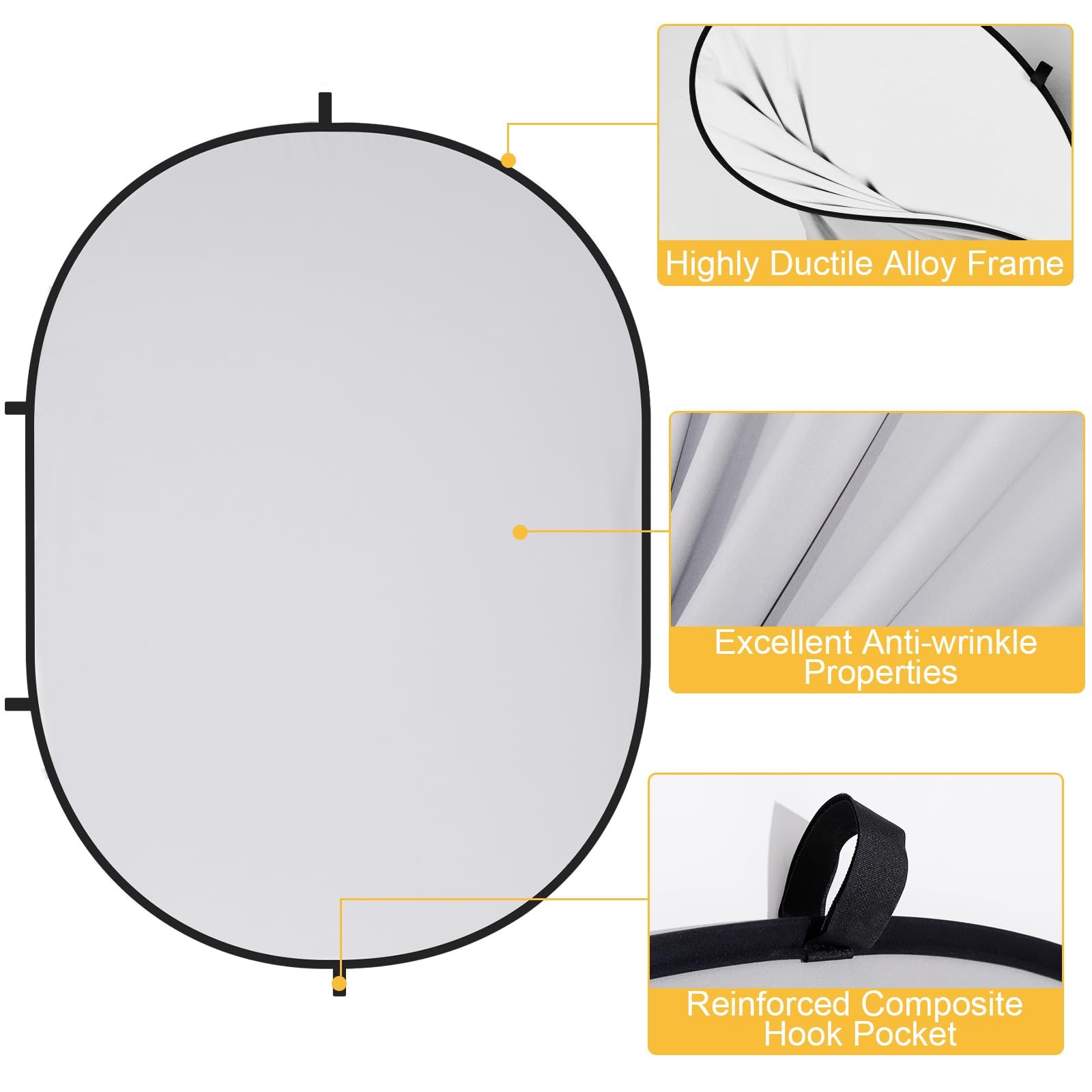 Collapsible Pop-Up Backdrop for Self-Tape Auditions, Professional Headshots, …