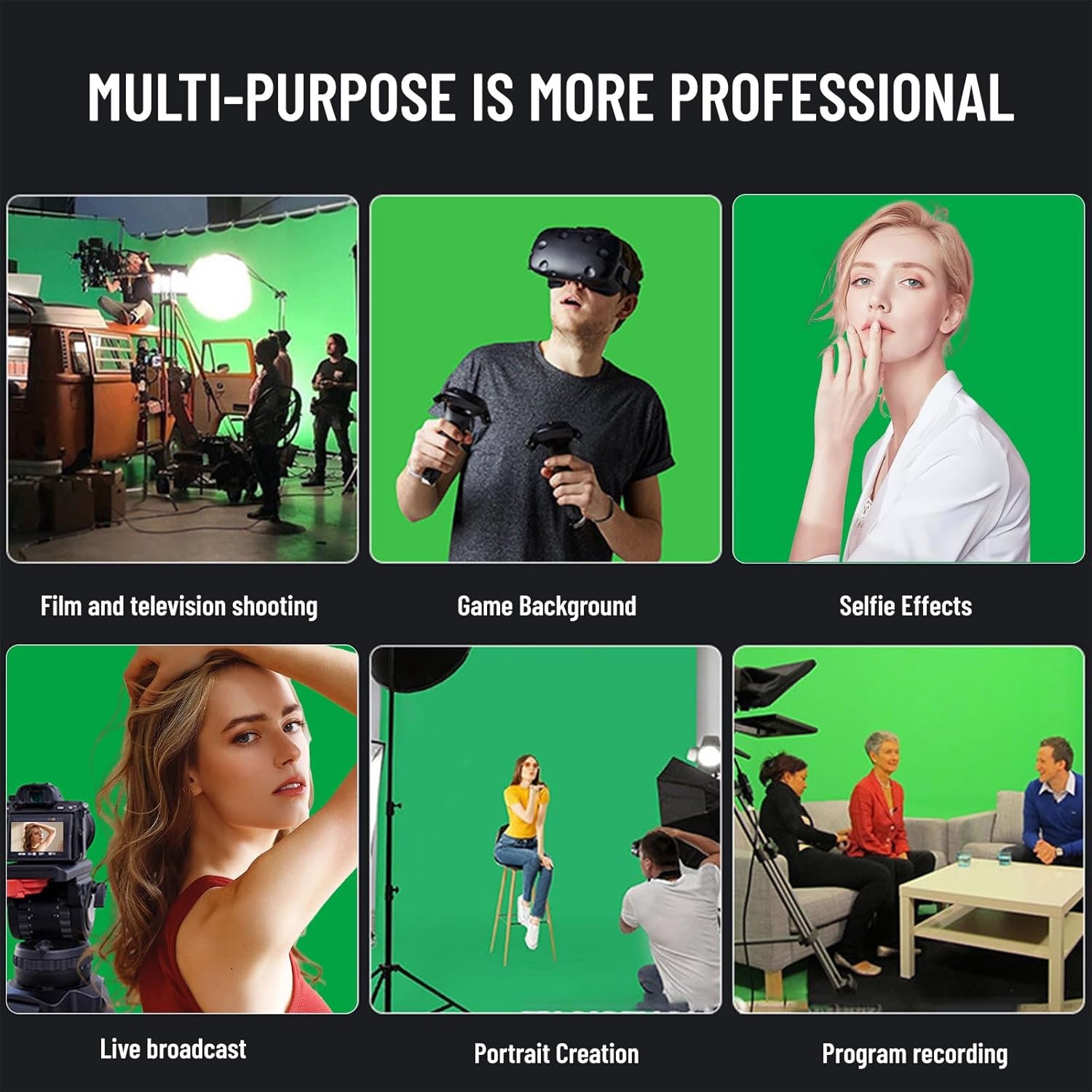 10 X10 FT Green Backdrop Cloth for Photography, Large Green Screen Background fo