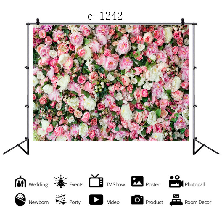 Romantic Floral Photography Background Video Studio Backdrops Party Wedding