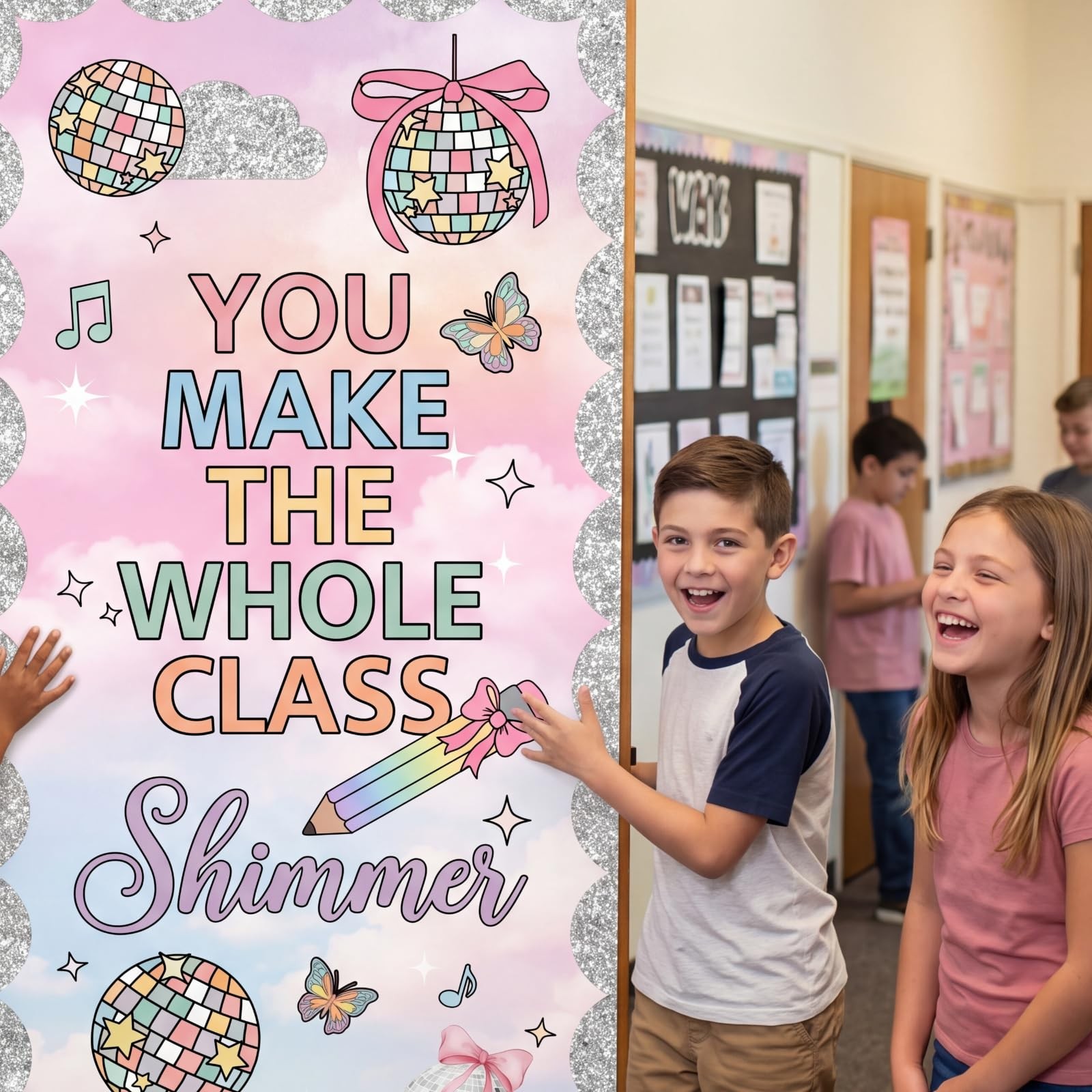 Classroom Welcome Door Cover Composition Notebook Back to School Banner Welco…