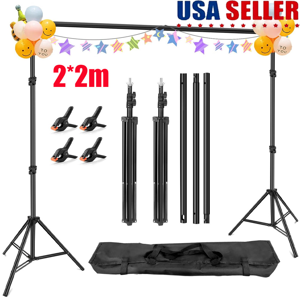 Photo Backdrop Stand 6.5×6.5 ft Banner Stand Adjustable Background Stand Support