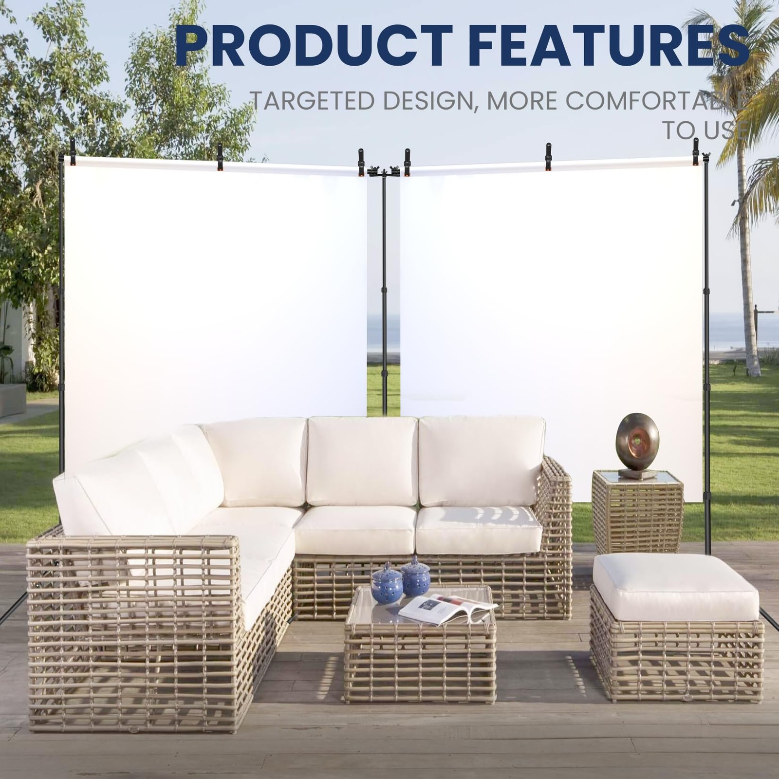 8.5 x 20ft (H x W) Adjustable Photo Backdrop Stand Kit, Large Photography Bac…
