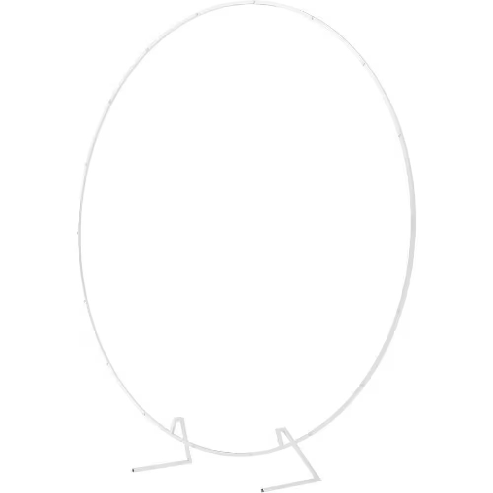 86.6 In. X 86.6 In. White Metal Arbor, round Backdrop Stand Circle Balloon Arbor