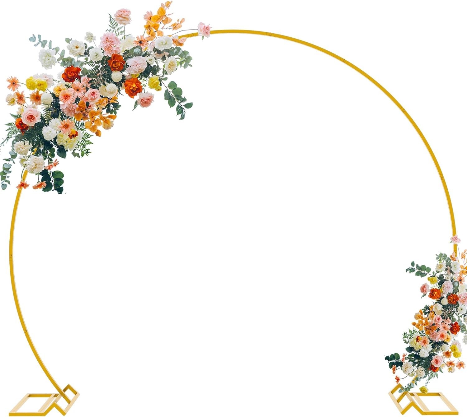 Gold Metal Circle Balloon Arch Stand – 7.2FT Round