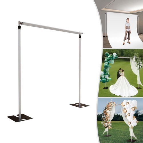 Double Cross Bar Adjustable Quick Backdrop Kit 10′ x 10′ Pipe Without Drape