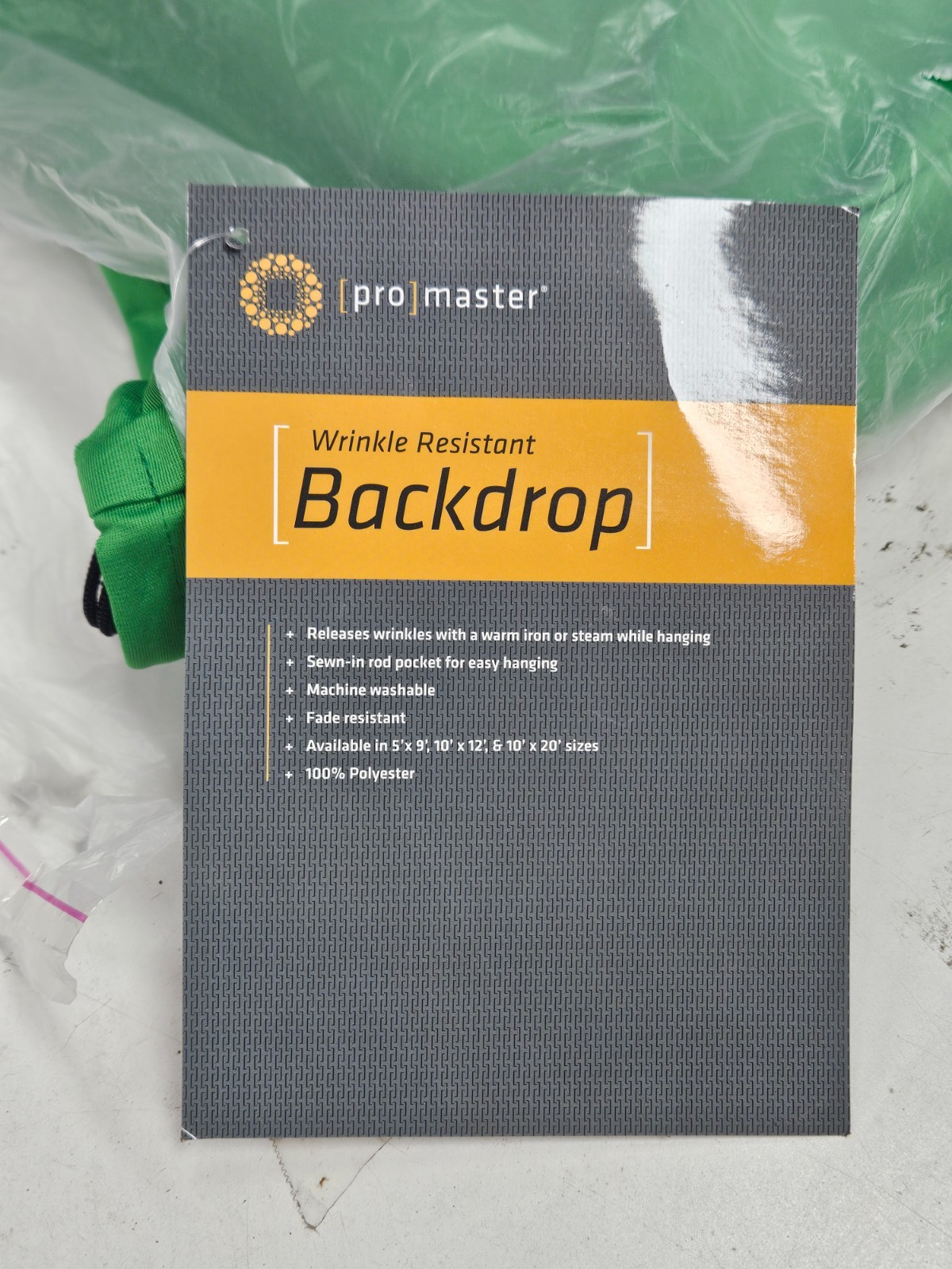 Promaster Wrinkle Resistant Muslin Backdrop 10’x12′ Chromakey GREEN SCREEN #2904