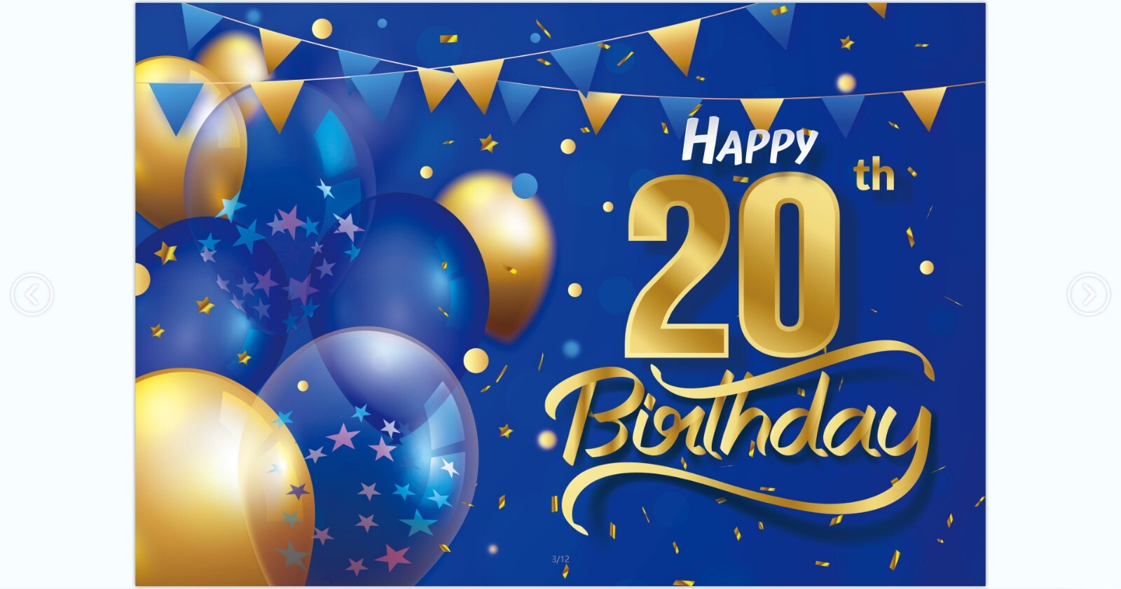 Men Happy Birthday Backdrop Navy Blue Gold Birthday Banner Vinyl Party Supplies