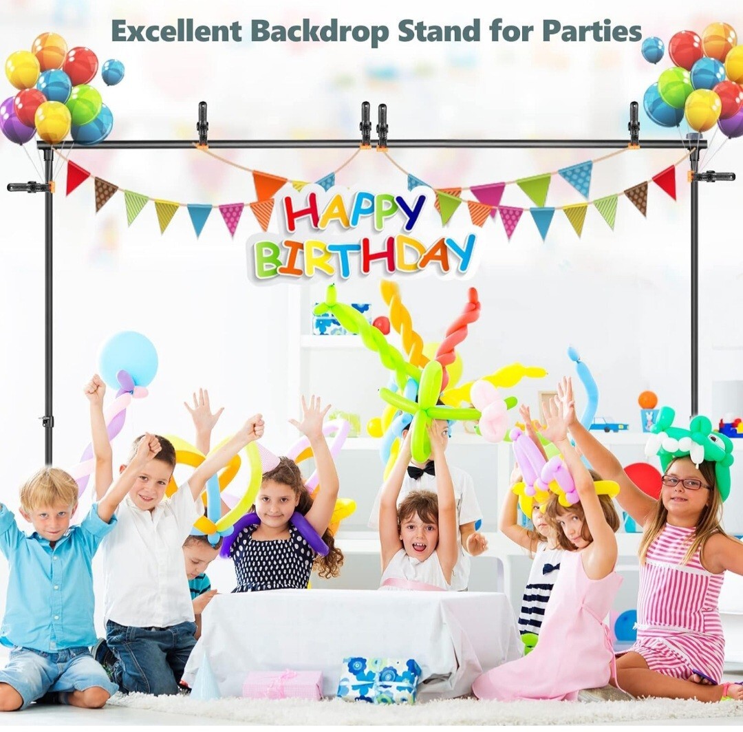 Backdrop Stand 10x7ft Adjustable Photo Backdrop Stand Kit With 4 Crossbars 6 Bac