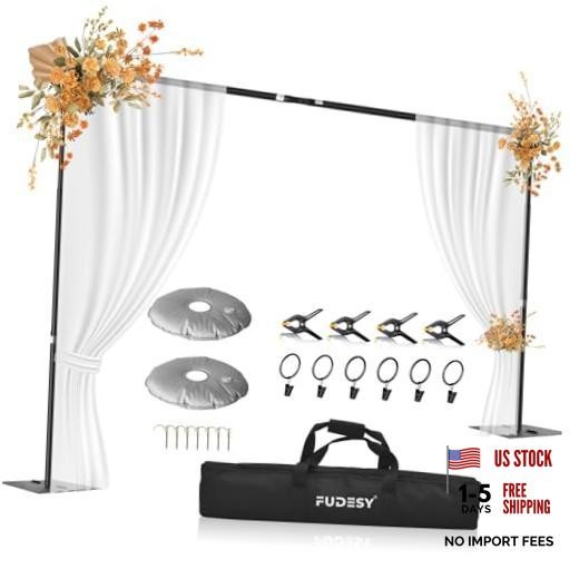 Backdrop Stand Heavy Duty Adjustable Photo Background Pipe and Drape 8.5x10ft
