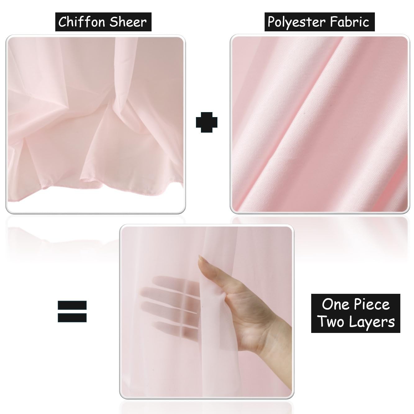 Two Layers Backdrop Made with One Piece Chiffon Tulle & Polyester. Use as Ext…