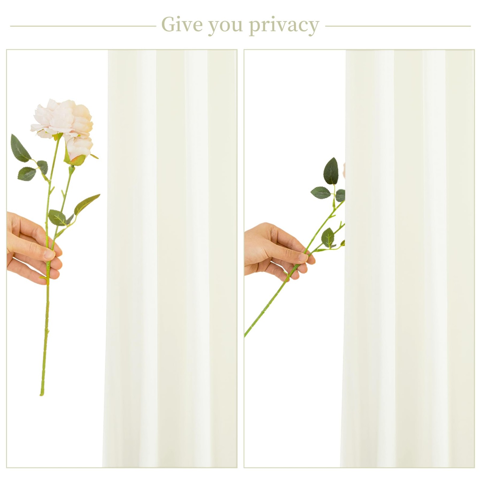 10ft x 10ft Ivory Backdrop Curtain for Wedding Ivory Free Backdrop Drapes Pan…