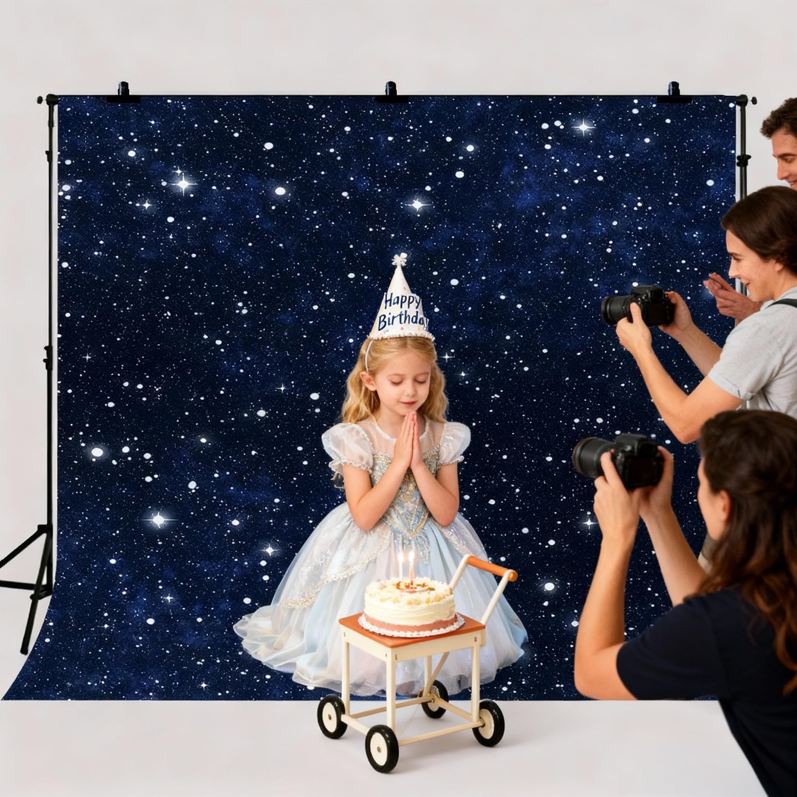 10x10ft Night Starry Sky Photo Backdrop Kids Birthday Party Studio Decoration