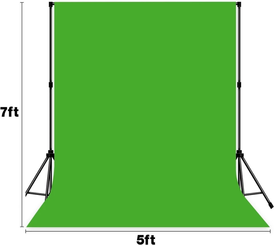 5x7ft Green Screen Backdrop Muslin Chromakey Photo/Video Studio