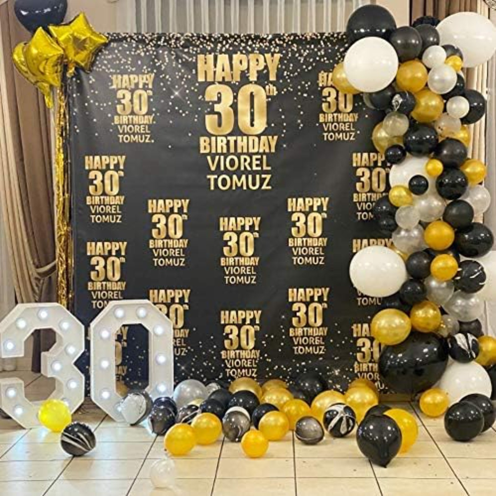 8 x 8 FT Portable Backdrop Stand Photography Banner Background Adjustable Black