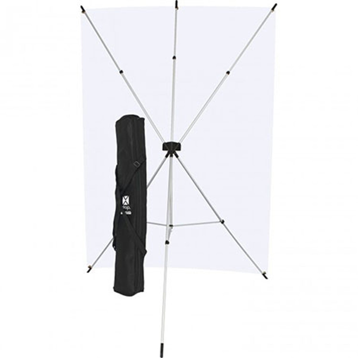 Westcott 5 x 7′ Neutral Gray X-Drop Backdrop Kit, with X-Drop Stand and Travel