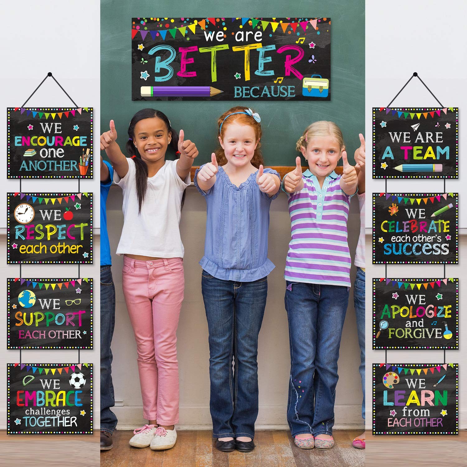 Classroom Decoration Motivational Bulletin Board Poster Back to School Banner…