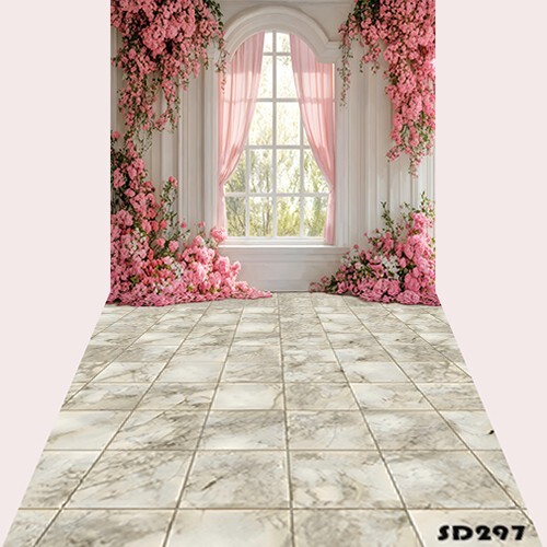 10’x20’Computer-painted Floral Window Curtain Scenic background backdrop SD297