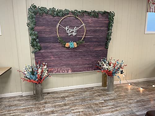 Wood Vinyl Backdrop Wooden Board Wall 7x5FT(width 210cm x Height 150cm)