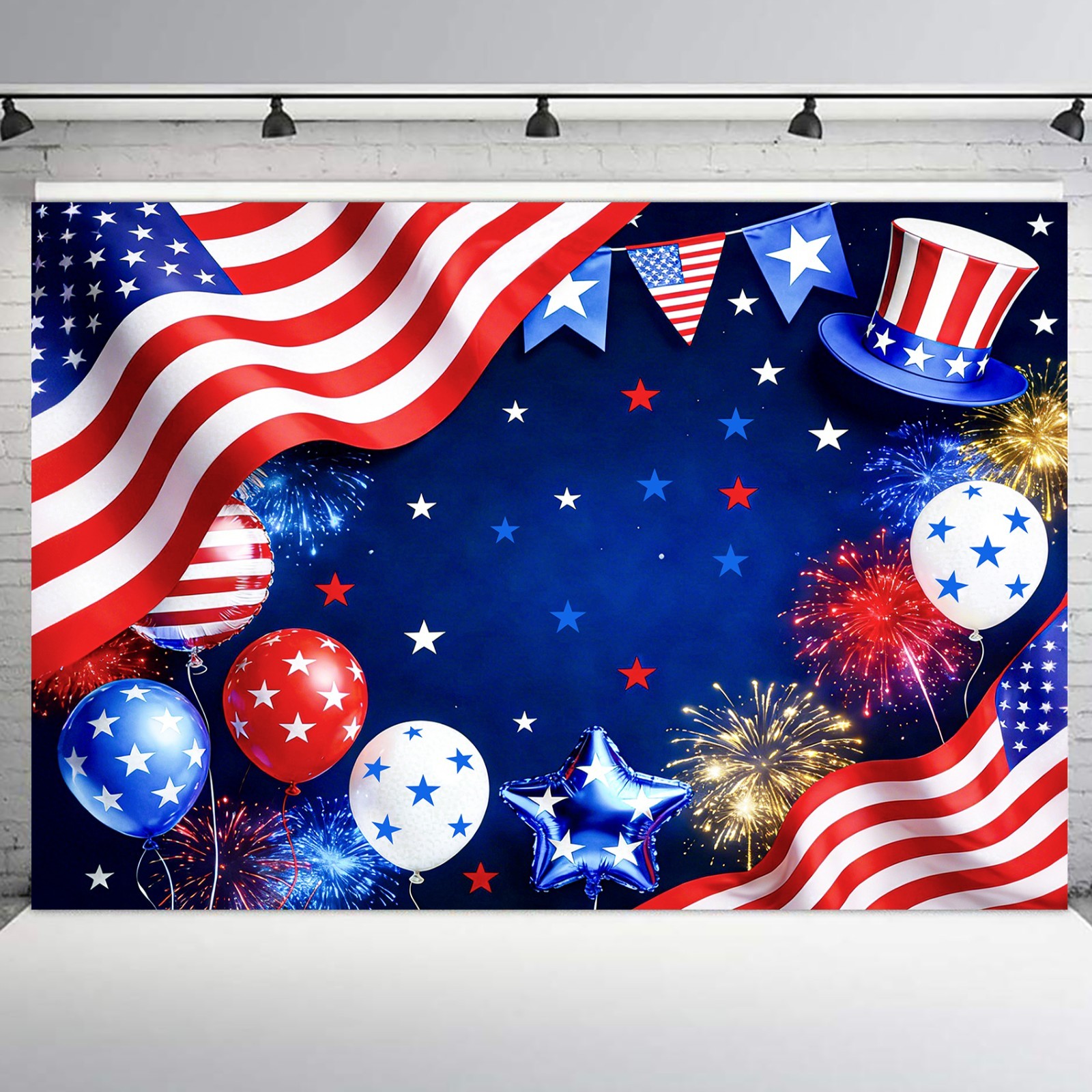 10x8ft 4th of July Patriotic Backdrop National Memorial Day Photo Background